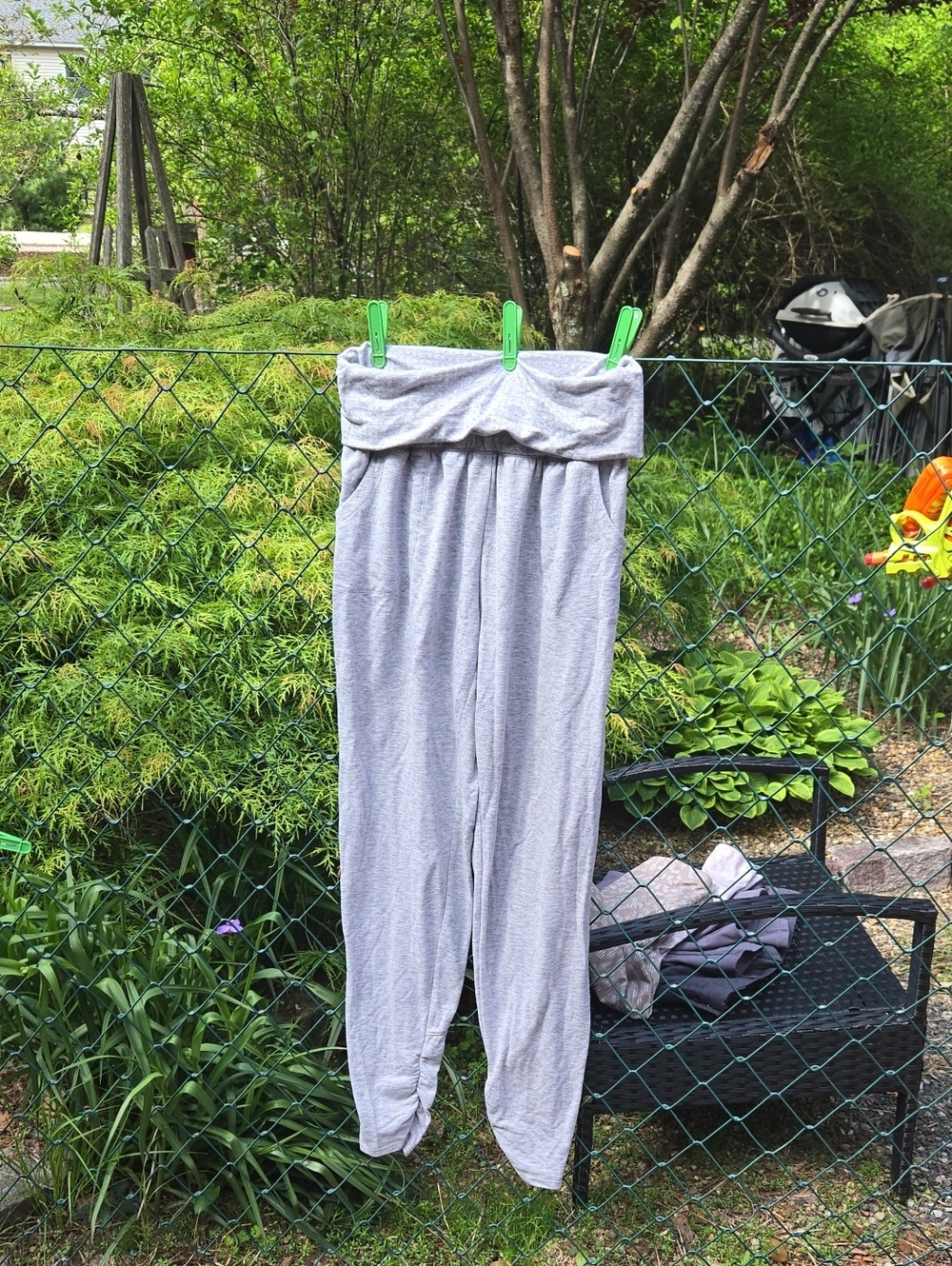 Victoria's Secret Light Gray Fold-Over Waist Lounge Leggings